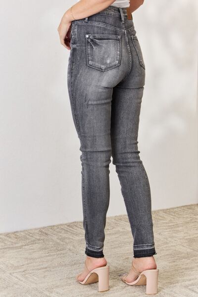 Judy Blue Full Size High Waist Tummy Control Release Hem Skinny Jeans - Premium Jeans -  Follower Of Faith Apparel 12/21/2023, Judy Blue, new, new arrival, new arrivals, newest arrival, Ship from USA Shop our Christian T-Shirts & Apparel