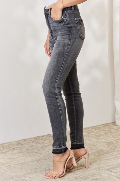 Judy Blue Full Size High Waist Tummy Control Release Hem Skinny Jeans - Premium Jeans -  Follower Of Faith Apparel 12/21/2023, Judy Blue, new, new arrival, new arrivals, newest arrival, Ship from USA Shop our Christian T-Shirts & Apparel