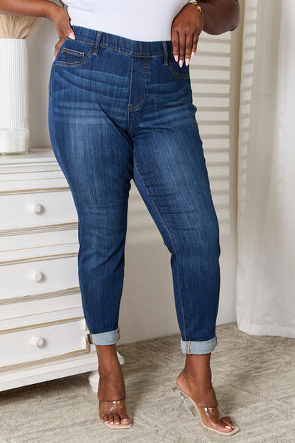 Judy Blue Full Size Skinny Cropped Jeans - Premium Jeans -  Follower Of Faith Apparel best seller Judy blue, Black Friday, high rise jeans, Judy Blue, Judy blue jeans, Judy blue skinny crop, Ship from USA, skinny jeans Shop our Christian T-Shirts & Apparel