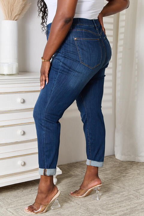 Judy Blue Full Size Skinny Cropped Jeans - Premium Jeans -  Follower Of Faith Apparel best seller Judy blue, Black Friday, high rise jeans, Judy Blue, Judy blue jeans, Judy blue skinny crop, Ship from USA, skinny jeans Shop our Christian T-Shirts & Apparel