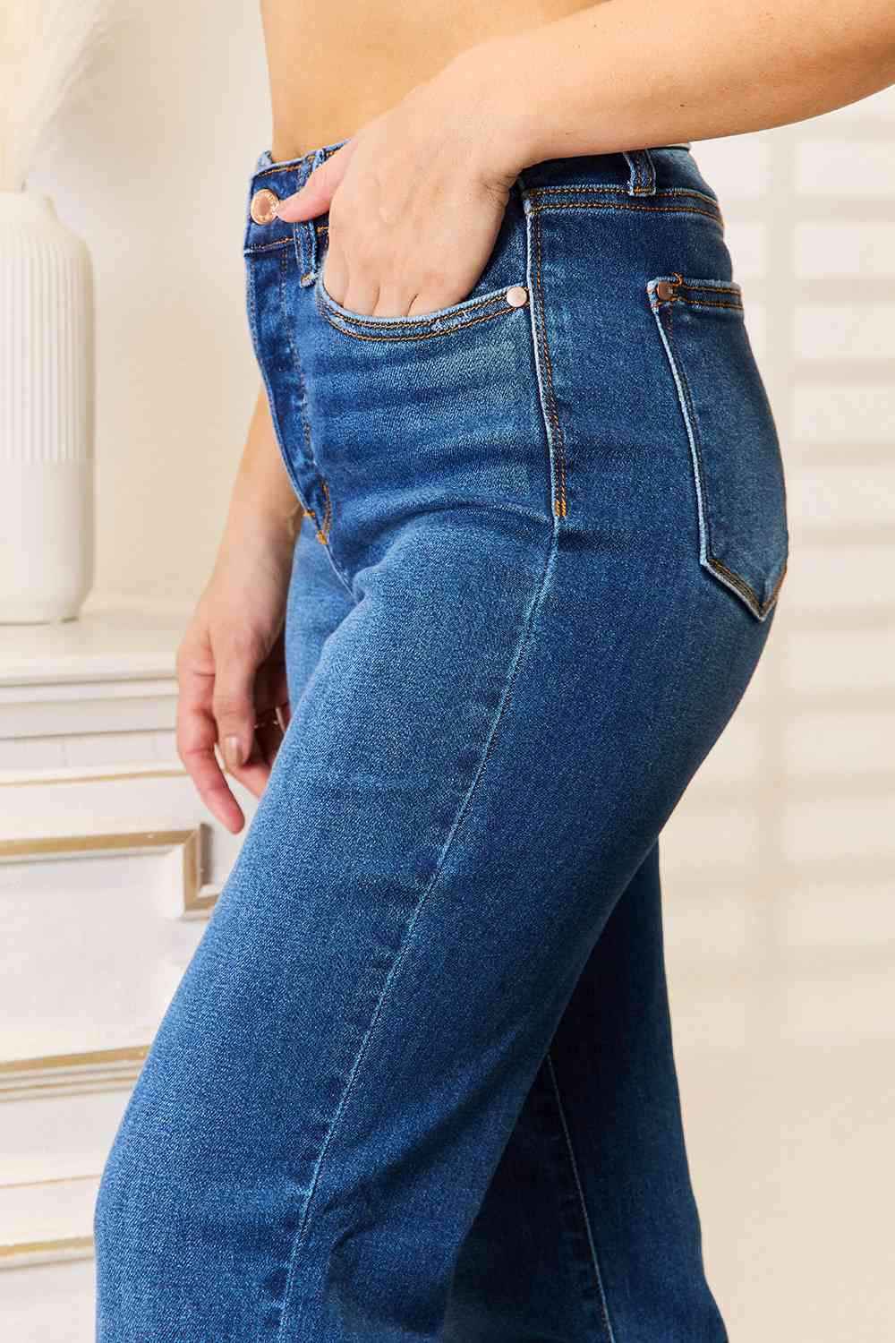 Judy Blue Full Size Straight Leg Jeans with Pockets - Premium Jeans -  Follower Of Faith Apparel Judy Blue, Ship from USA Shop our Christian T-Shirts & Apparel