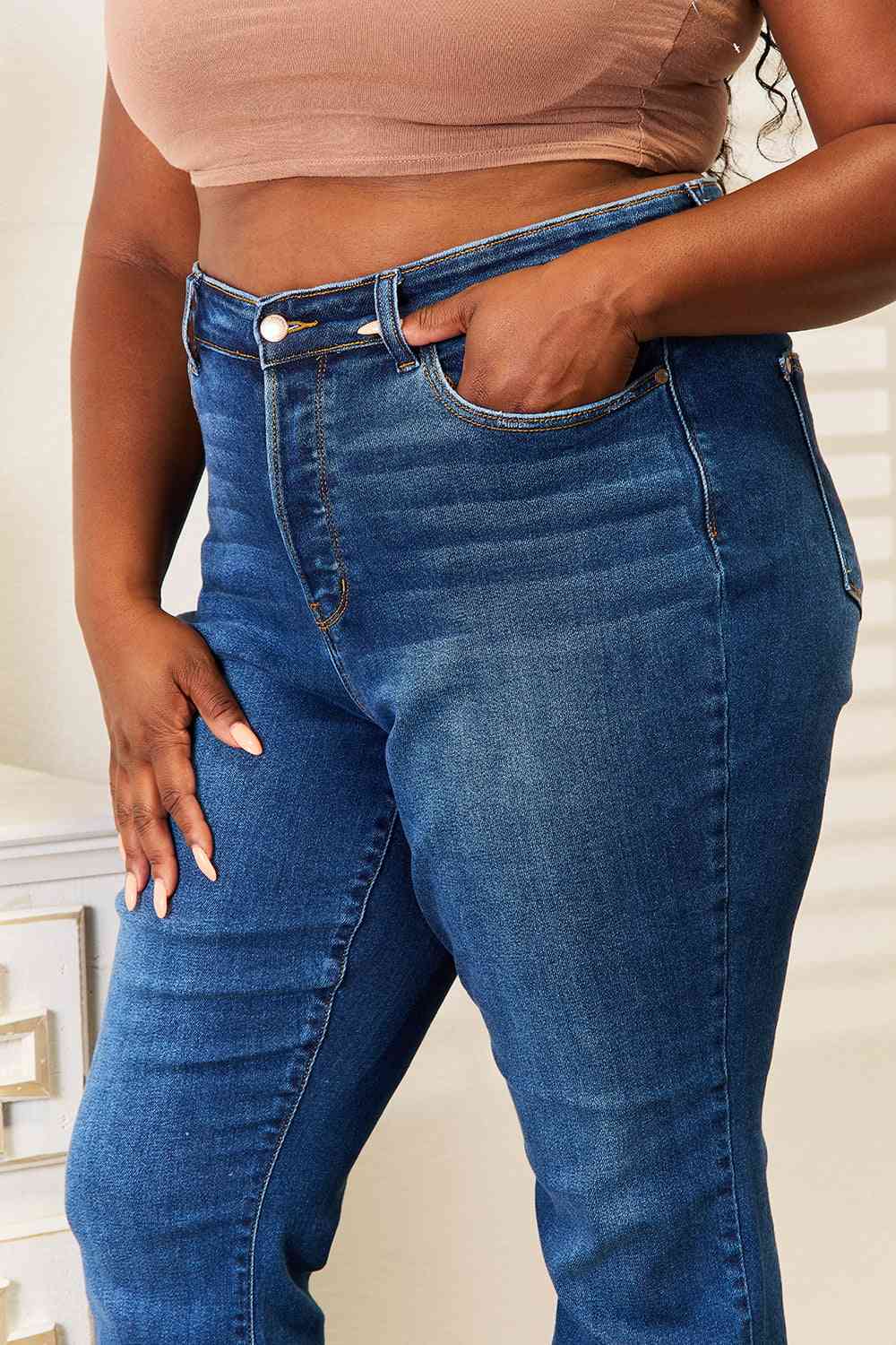 Judy Blue Full Size Straight Leg Jeans with Pockets - Premium Jeans -  Follower Of Faith Apparel Judy Blue, Ship from USA Shop our Christian T-Shirts & Apparel