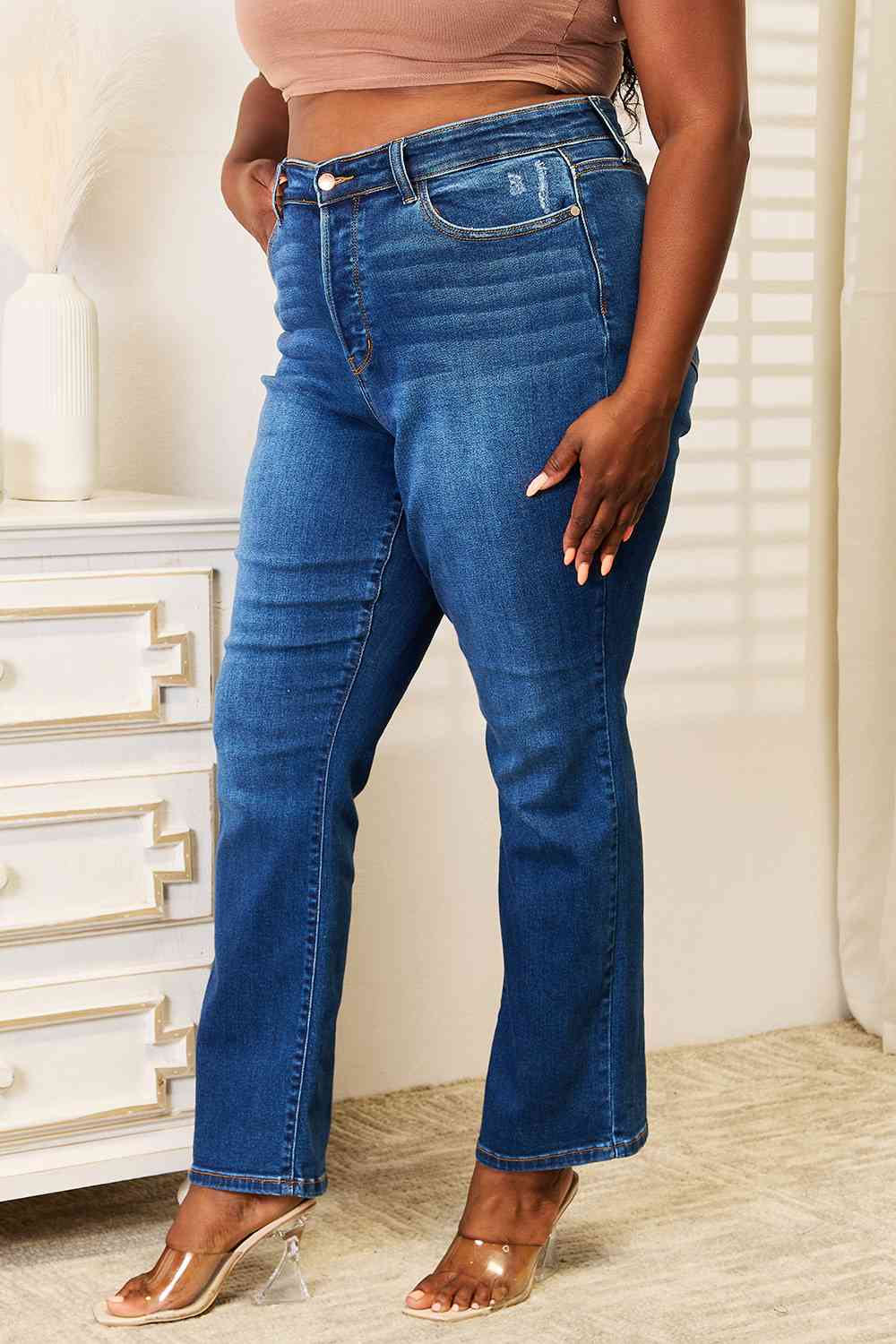 Judy Blue Full Size Straight Leg Jeans with Pockets - Premium Jeans -  Follower Of Faith Apparel Judy Blue, Ship from USA Shop our Christian T-Shirts & Apparel