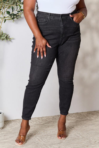 Judy Blue Full Size Tummy Control High Waist Denim Jeans - Premium  -  Follower Of Faith Apparel Black Friday, Judy Blue, Ship from USA Shop our Christian T-Shirts & Apparel