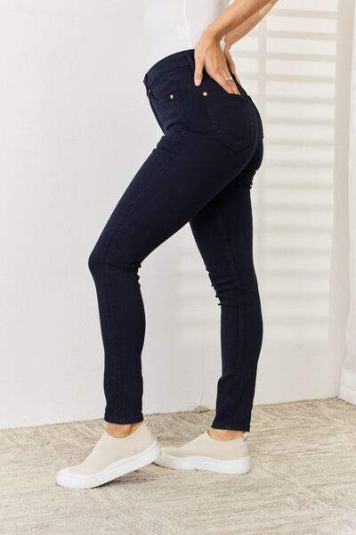 Judy Blue Garment Dyed Tummy Control Skinny Jeans - Premium Jeans -  Follower Of Faith Apparel JB Judy Blue, Judy Blue, Judy Blue Jeans, Judy blue tummy control, Navy jeans, Ship from USA, Tummy control jeans Shop our Christian T-Shirts & Apparel