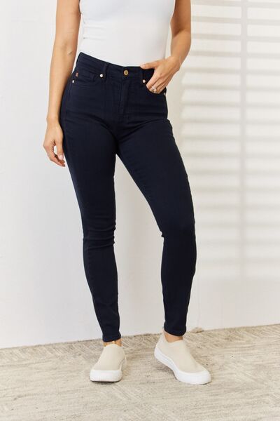 Judy Blue Garment Dyed Tummy Control Skinny Jeans - Premium Jeans -  Follower Of Faith Apparel JB Judy Blue, Judy Blue, Judy Blue Jeans, Judy blue tummy control, Navy jeans, Ship from USA, Tummy control jeans Shop our Christian T-Shirts & Apparel