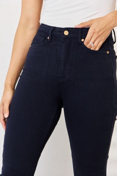 Judy Blue Garment Dyed Tummy Control Skinny Jeans - Premium Jeans -  Follower Of Faith Apparel JB Judy Blue, Judy Blue, Judy Blue Jeans, Judy blue tummy control, Navy jeans, Ship from USA, Tummy control jeans Shop our Christian T-Shirts & Apparel