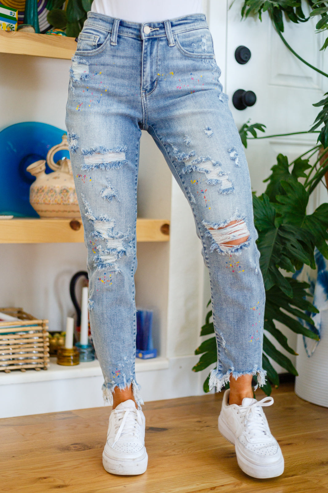 Judy Blue Isabella Paint Splatter Boyfriend Jeans - Premium Womens -  Follower Of Faith Apparel 0/24, 1-24-2023, 1/25, 11/30, 13/31, 14W, 15/32, 16W, 18W, 20W, 22W, 24W, 3/26, 5/27, 7/28, 9/29, ASF3-9-2023, ASFWINTER23, Ave Marketplace, Bottoms, Denim, Final Few Friday, flatrate, JBAvailableNow, Jeans, Judy Blue, Morgan, Sarah Shop our Christian T-Shirts & Apparel