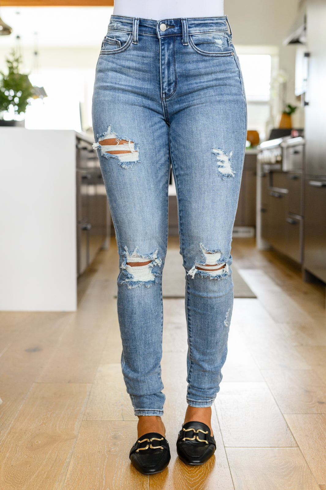 Judy Blue Juno Tall Skinny Destroyed Jeans - Premium Womens -  Follower Of Faith Apparel 0/24, 1-5-2023, 1/25, 11/30, 13/31, 14W, 15/32, 16W, 18W, 20W, 22W, 24W, 3/26, 5/27, 7/28, 9/29, asf2-16-2023, ASFWINTER23, Ave Marketplace, Bottoms, D23, Denim, Final Few Friday, flatrate, JBAvailableNow, Jeans, Judy Blue, winter23 Shop our Christian T-Shirts & Apparel