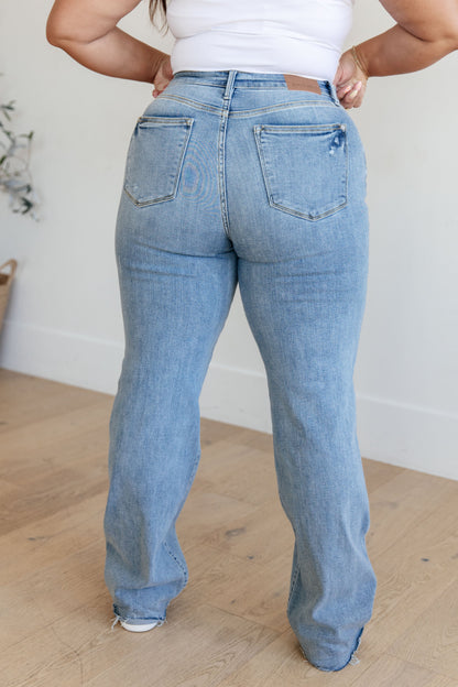 Judy Blue Mildred High Rise V Front Waistband Straight Jeans - Follower Of Faith Apparel