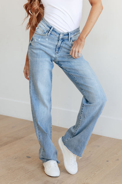 Judy Blue Mildred High Rise V Front Waistband Straight Jeans - Follower Of Faith Apparel