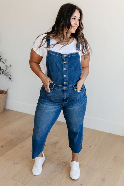 Judy Blue Priscilla High Rise Crop Wide Leg Denim Overall Jeans - Premium Overalls -  Follower Of Faith Apparel 1XL, 2-21-2024, 2XL, 3-7-2024, 3XL, 88676, Bottoms, Crop, Denim, JB Judy Blue, JB2-21-2024, JBAvailableNow, Judy Blue, Judy blue crop, Judy blue crop overalls, Judy blue overall jeans, Judy blue overalls, ladies overalls, Large, Medium, new, new arrival, new arrivals, Sale, Small, XL Shop our Christian T-Shirts & Apparel