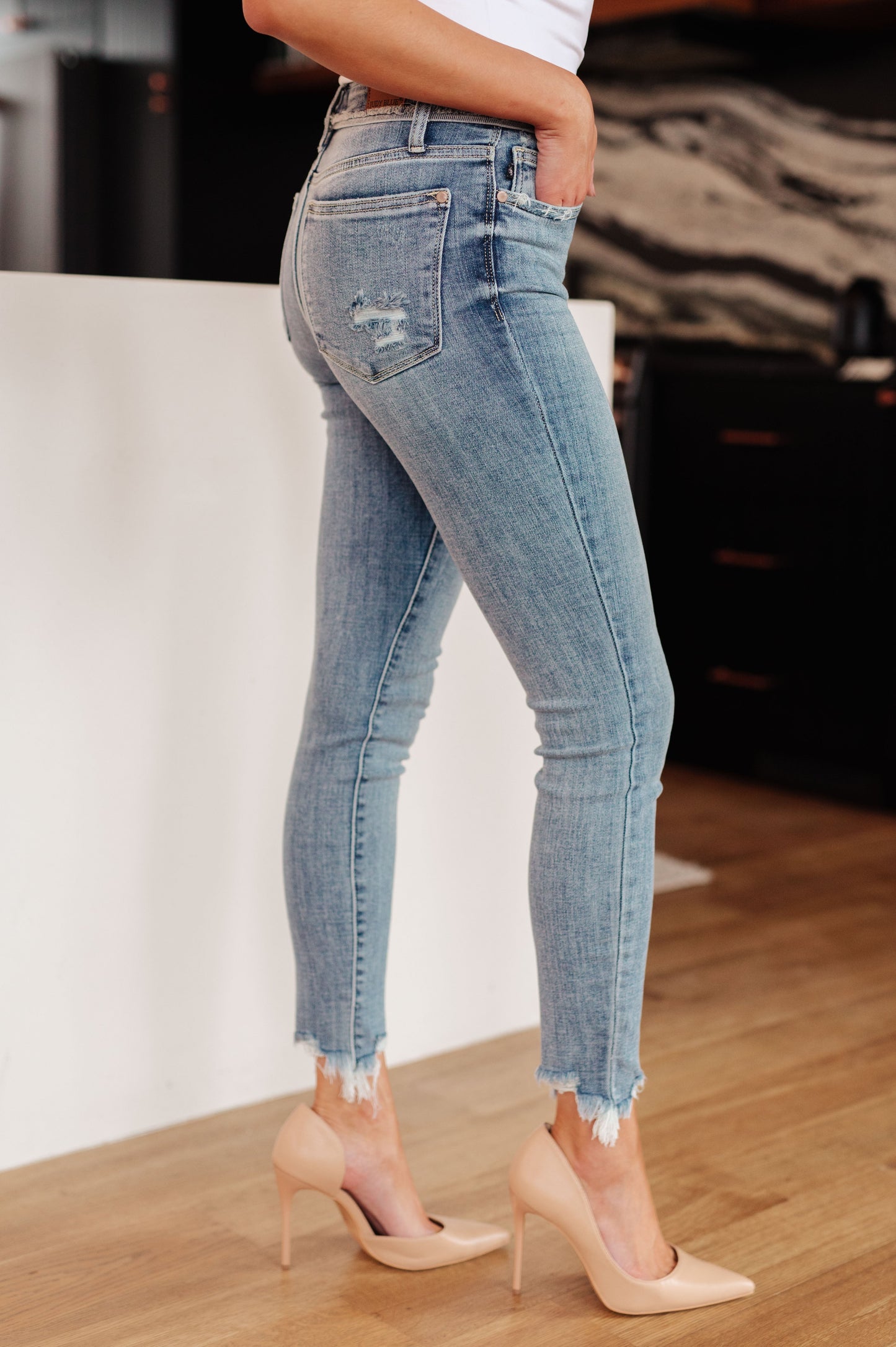 Judy Blue Sherry Mid Rise Release Waistband Detail Skinny - Premium Jeans -  Follower Of Faith Apparel0/24, 1-30-2024, 1/25, 11/30, 12-21-2023, 12-29-2023, 12-6-2023, 13/31, 14W, 15/32, 16W, 18W, 20W, 22W, 24W, 3/26, 5/27, 7/28, 82408, 9/29, ASF1-4-2024, Bottoms, Denim, flatrate, JB Judy Blue, JB12-6-2023, JBAvailableNow, Judy Blue, Judy Blue Jeans, judy blue light wash, Judy blue mid rise jeans, Judy blue raw hem, Kendall, raw hem, raw hem jeans, release band, Sabrina Shop our Christian T-Shirts & Apparel