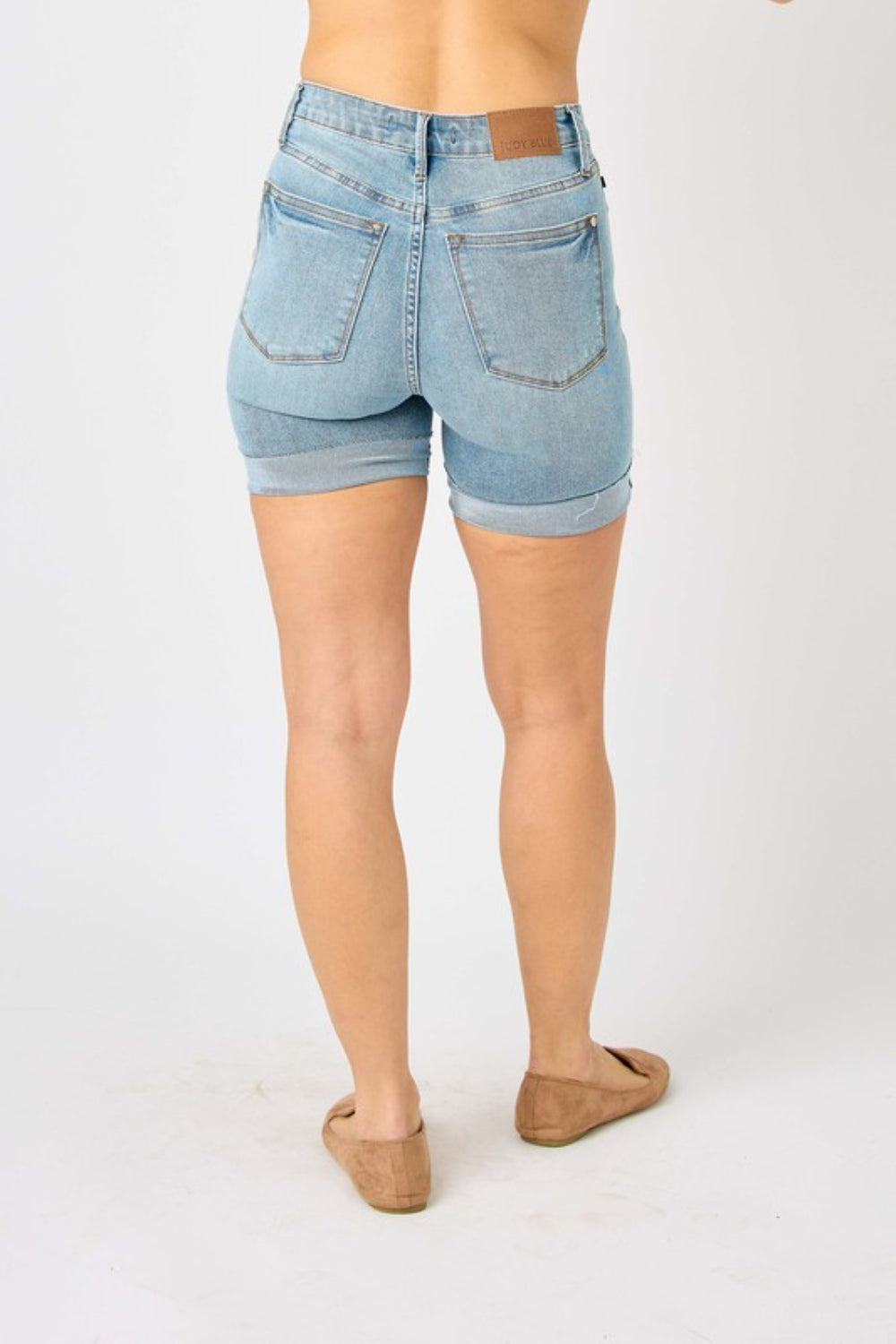 Judy Blue Tummy Control Denim Shorts - Premium Ladies shorts -  Follower Of Faith Apparel Blue judy blue shorts, Judy Blue, Judy Blue Bermuda shorts, Judy blue tummy control, Judy blue tummy control shorts, new arrival, new arrivals, Sale, Ship from USA, Shorts for women, womens apparel, Womens shorts Shop our Christian T-Shirts & Apparel