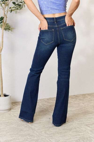 Kancan Full Size Slim Bootcut Ladies Jeans - Premium Jeans -  Follower Of Faith Apparel boot cut jeans, Bootcut jeans, Boyfriend jeans, Kancan, Kancan Jeans, kancan midrise, Ship from USA Shop our Christian T-Shirts & Apparel