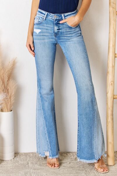 Kancan ROSECRANS Mid Rise Raw Hem Flare Jeans - Premium Jeans -  Follower Of Faith Apparel 01/04/2024, boot cut jeans, Bootcut jeans, Flare jeans, Kancan, Kancan distressed jeans, Kancan flare jeans, Kancan Jeans, kancan midrise, kancan raw hem, Kancan ROSECRANS, mid rise, midrise, Midrise jeans, raw hem jeans, Ship from USA, wide leg jeans Shop our Christian T-Shirts & Apparel