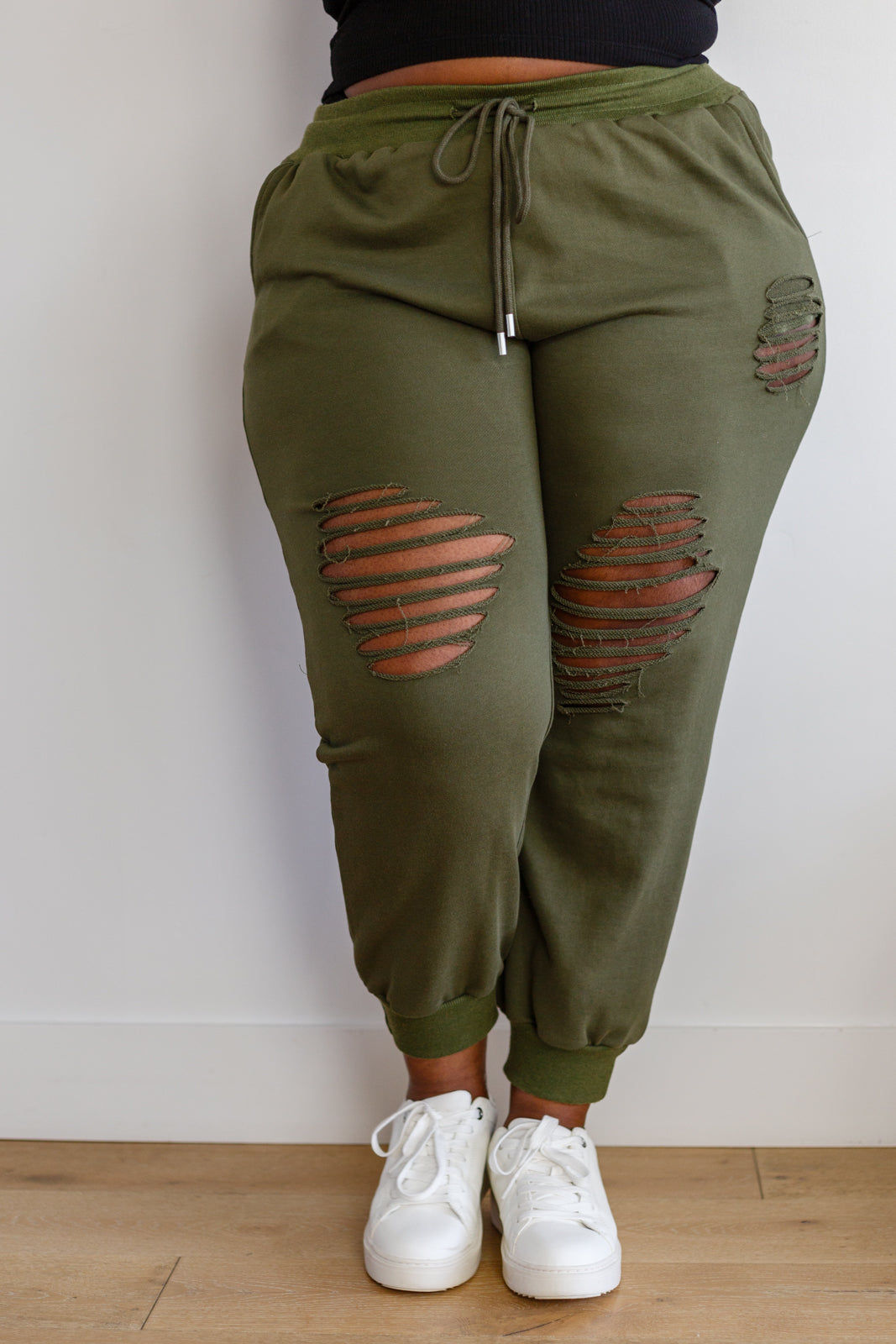 Kick Back Distressed Joggers in Olive - Premium Womens -  Follower Of Faith Apparel 1XL, 1XL23, 2-2-2023, 2XL, 2XL23, 3XL, 3XL23, ASF3-9-2023, ASFWINTER23, Athleisure, Ave Marketplace, Bottoms, FD2-2-2024, FD2-9-2024, Grace, H12-29-23, Indoor, Joggers, Large, Lifestyle, Medium, S23, Small, Sonia, White Birch, winter23, XL, XL23 Shop our Christian T-Shirts & Apparel