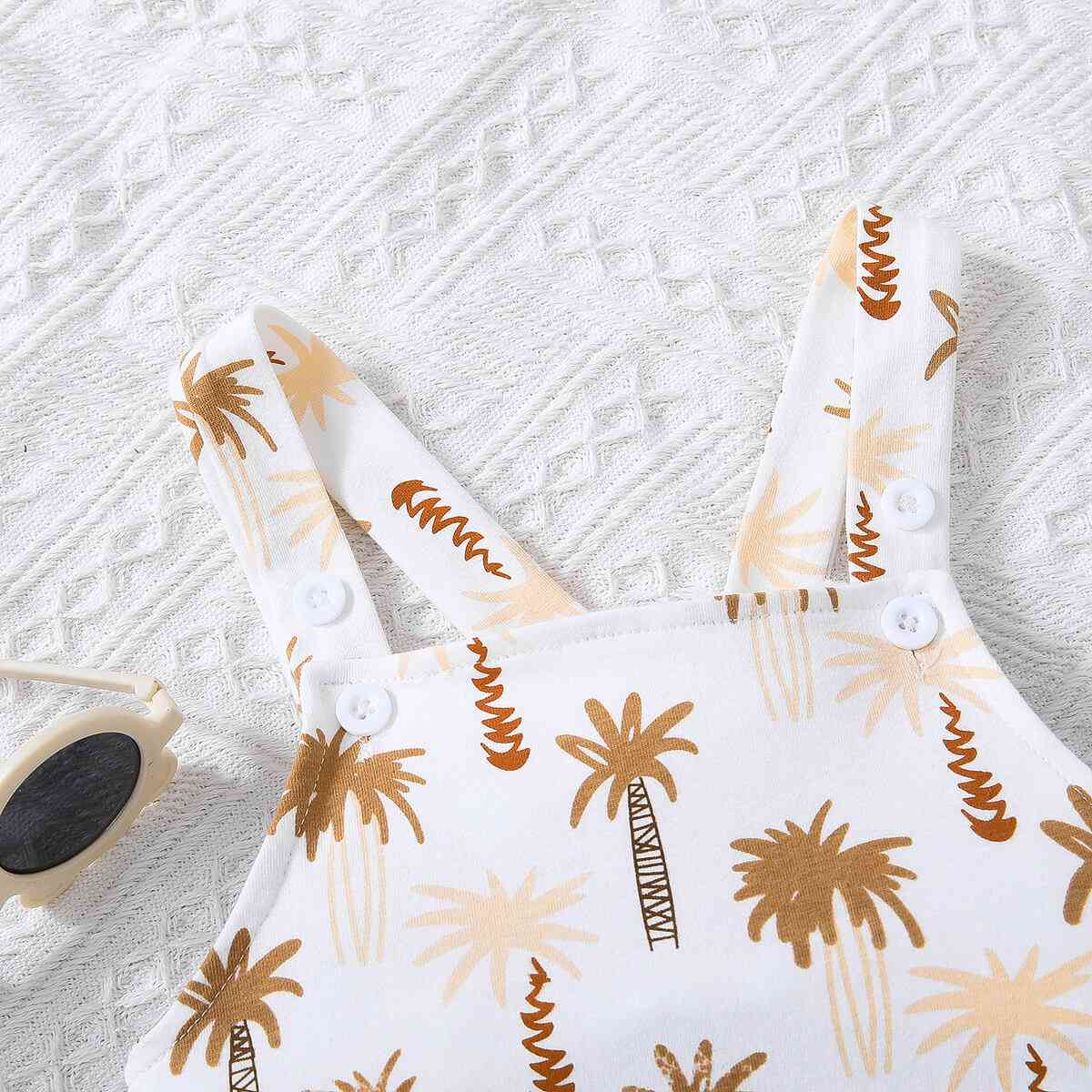 Kids Botanical Print Overalls - Premium Toddler Set -  Follower Of Faith Apparel Baby, Baby outfit, Baby overalls, M.Q, Palm trees outfit, Ship From Overseas Shop our Christian T-Shirts & Apparel