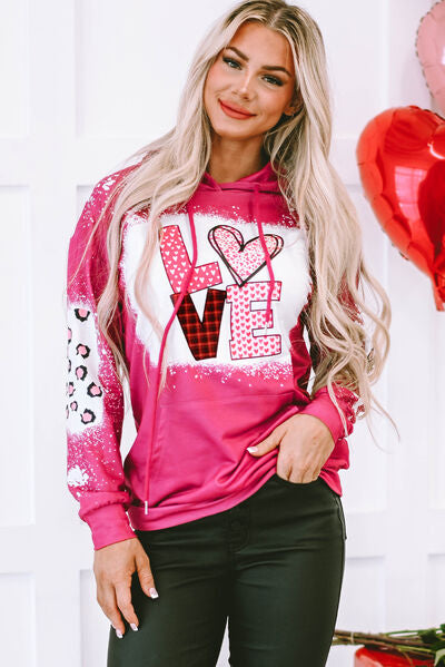 LOVE Heart Bleached Drawstring Ladies Hoodie - Premium Sweatshirt -  Follower Of Faith Apparel Heart sweatshirt, Hearts, Hearts sweatshirt, Love sweatshirt, Ship From Overseas, SYNZ, Valentine's Day Picks, Valentines day, Valentines picks Shop our Christian T-Shirts & Apparel