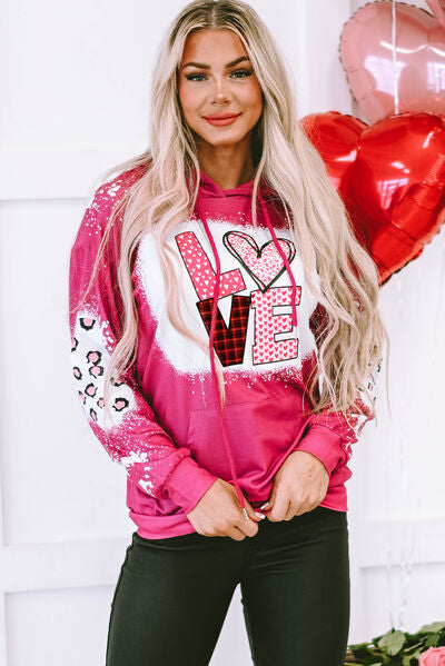 LOVE Heart Bleached Drawstring Ladies Hoodie - Premium Sweatshirt -  Follower Of Faith Apparel Heart sweatshirt, Hearts, Hearts sweatshirt, Love sweatshirt, Ship From Overseas, SYNZ, Valentine's Day Picks, Valentines day, Valentines picks Shop our Christian T-Shirts & Apparel