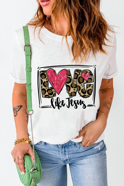 LOVE LIKE JESUS Short Sleeve T-Shirt - Premium Short Sleeve Shirts -  Follower Of Faith Apparel Ship From Overseas, SYNZ Shop our Christian T-Shirts & Apparel