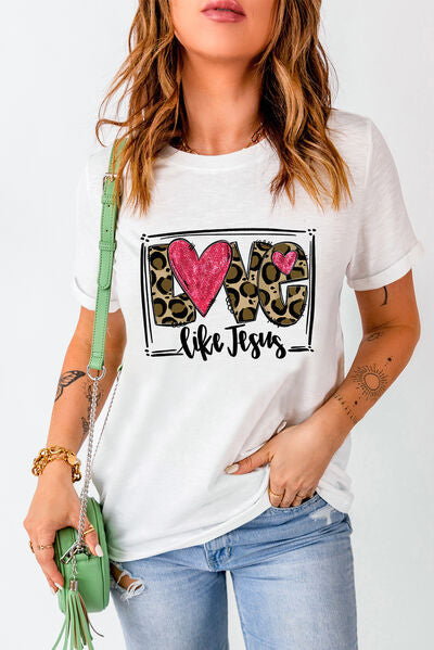 LOVE LIKE JESUS Short Sleeve T-Shirt - Premium Short Sleeve Shirts -  Follower Of Faith Apparel Ship From Overseas, SYNZ Shop our Christian T-Shirts & Apparel