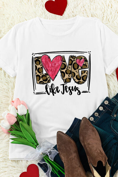 LOVE LIKE JESUS Short Sleeve T-Shirt - Premium Short Sleeve Shirts -  Follower Of Faith Apparel Ship From Overseas, SYNZ Shop our Christian T-Shirts & Apparel