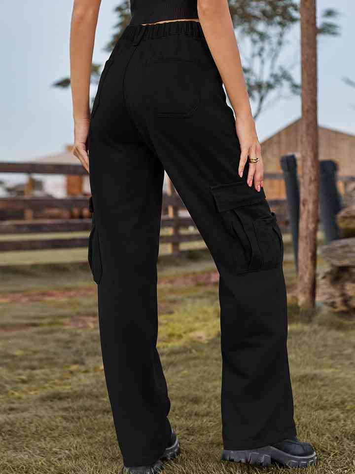 Ladies Cargo Pocketed Wide Leg Jeans - Premium Jeans -  Follower Of Faith Apparel Cargo jeans, Cargo pants, Ladies cargo jeans, M.F, Ship From Overseas Shop our Christian T-Shirts & Apparel