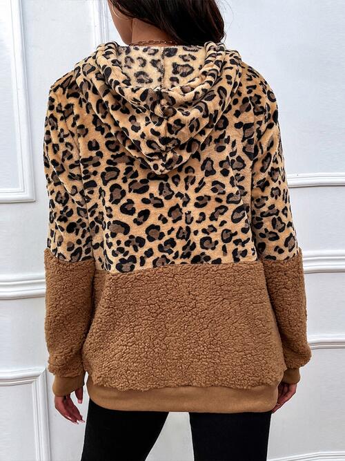 Ladies Leopard Drawstring Long Sleeve Hoodie - Premium Hoodie -  Follower Of Faith Apparel Animal print hoodie, ladies hoodie, Leopard hoodie, new, new arrival, new arrivals, Romantichut, Ship From Overseas Shop our Christian T-Shirts & Apparel