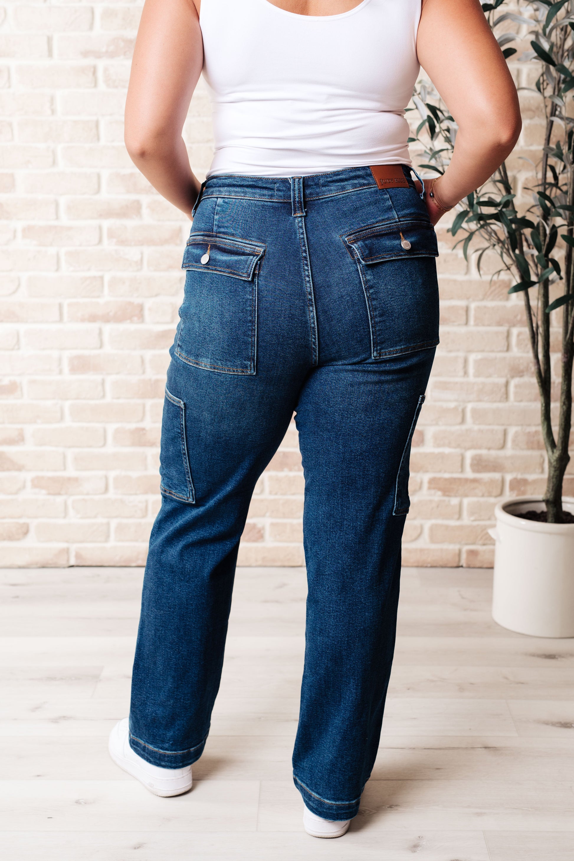 Leila High Rise Cargo Straight Jeans - Premium Denim -  Follower Of Faith Apparel 0/24, 1/25, 11/30, 13/31, 14W, 15/32, 16W, 18W, 20W, 22W, 24W, 3/26, 5/27, 6-12-2024, 6-19-2024, 7-2-2024, 7-30-2024, 7-9-2024, 7/28, 88725, 9/29, Bottoms, Cargo, Denim, flatrate, JB6-12-2024, JBAvailableNow, Judy Blue Shop our Christian T-Shirts & Apparel