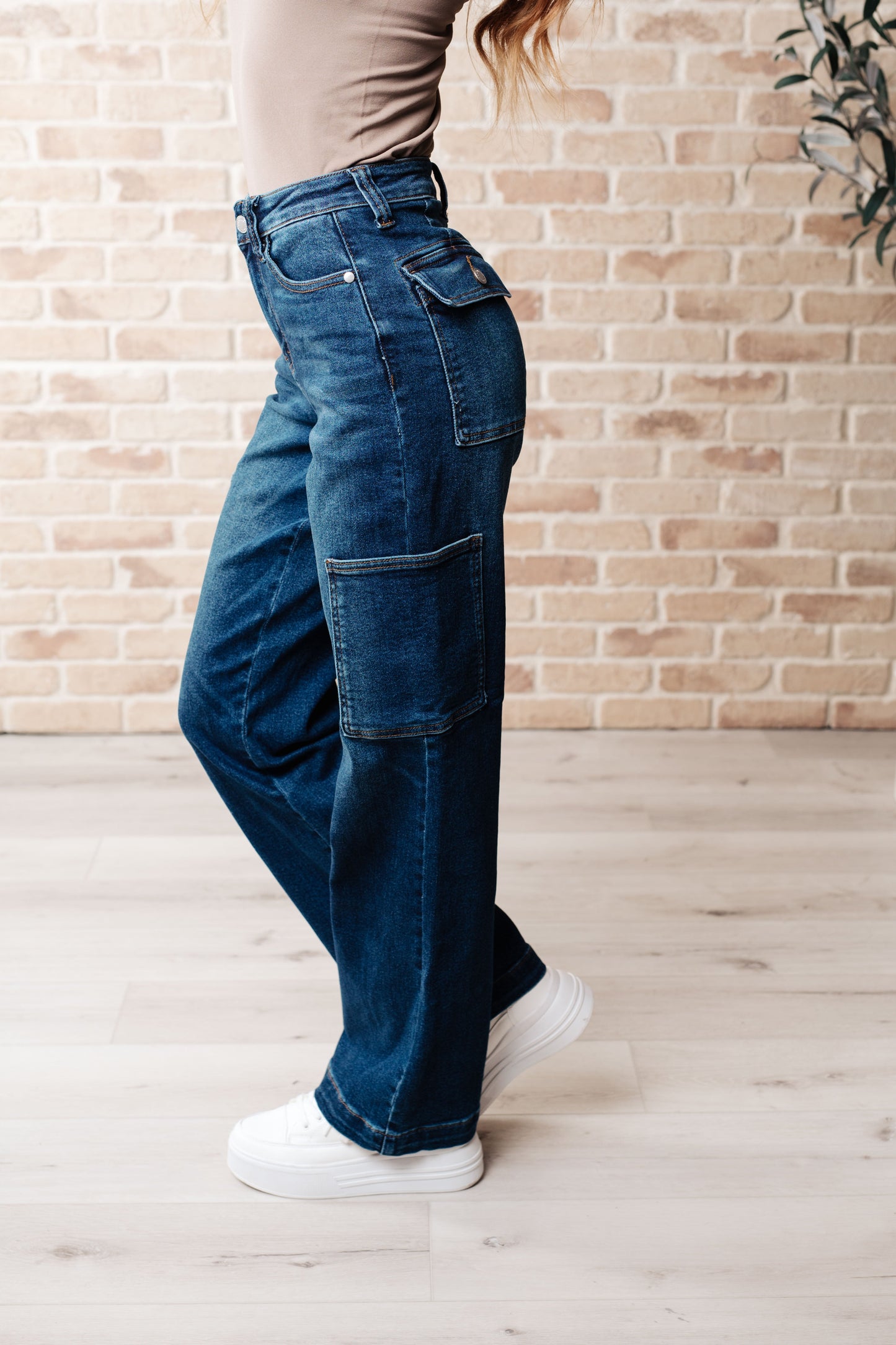 Leila High Rise Cargo Straight Jeans - Premium Denim -  Follower Of Faith Apparel 0/24, 1/25, 11/30, 13/31, 14W, 15/32, 16W, 18W, 20W, 22W, 24W, 3/26, 5/27, 6-12-2024, 6-19-2024, 7-2-2024, 7-30-2024, 7-9-2024, 7/28, 88725, 9/29, Bottoms, Cargo, Denim, flatrate, JB6-12-2024, JBAvailableNow, Judy Blue Shop our Christian T-Shirts & Apparel