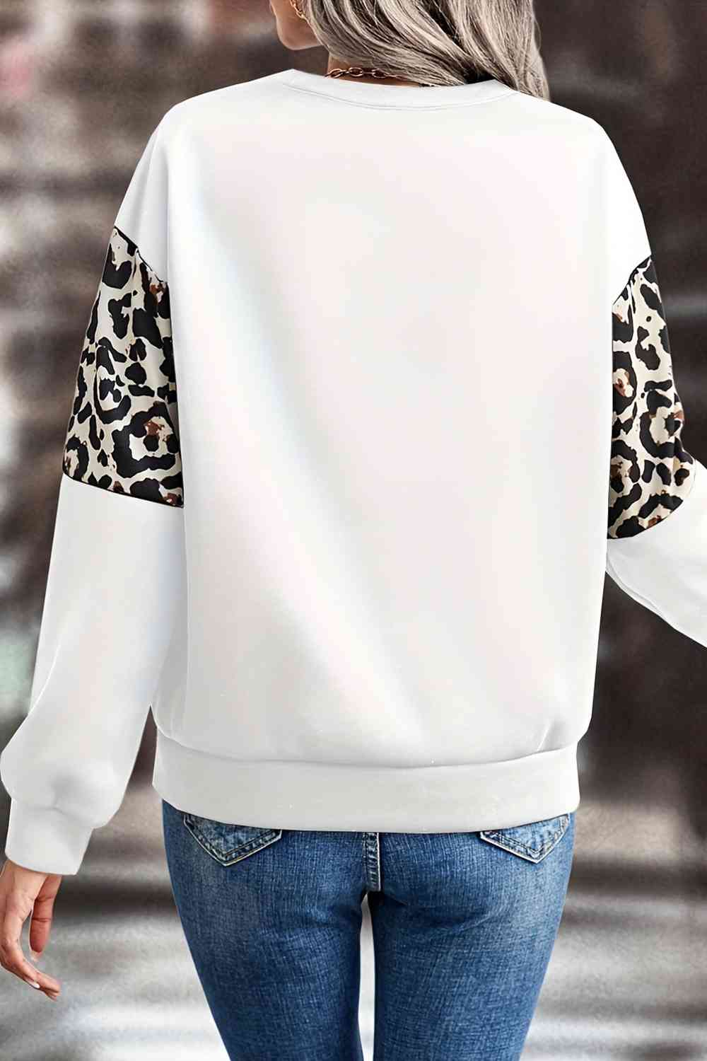 Leopard Dropped Shoulder Sweatshirt - Premium Sweatshirt -  Follower Of Faith Apparel Leopard, Leopard print, Leopard print sweatshirt, Leopard sweatshirts, M@Y, new, new arrival, new arrivals, Ship From Overseas Shop our Christian T-Shirts & Apparel