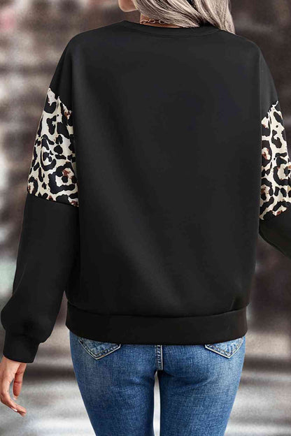 Leopard Dropped Shoulder Sweatshirt - Premium Sweatshirt -  Follower Of Faith Apparel Leopard, Leopard print, Leopard print sweatshirt, Leopard sweatshirts, M@Y, new, new arrival, new arrivals, Ship From Overseas Shop our Christian T-Shirts & Apparel