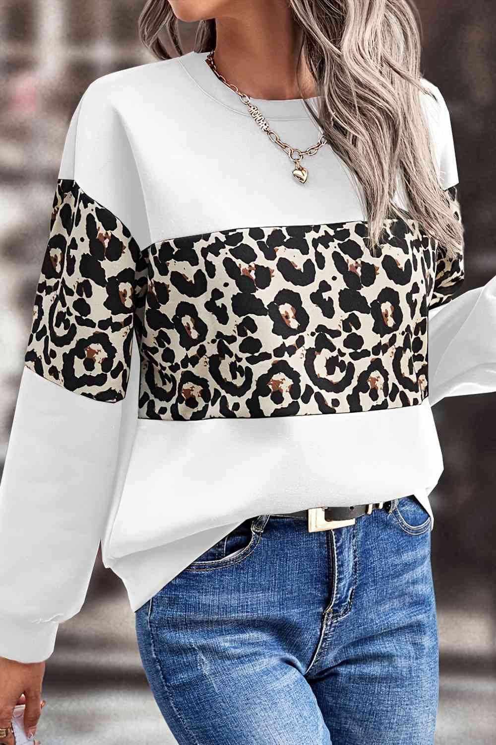 Leopard Dropped Shoulder Sweatshirt - Premium Sweatshirt -  Follower Of Faith Apparel Leopard, Leopard print, Leopard print sweatshirt, Leopard sweatshirts, M@Y, new, new arrival, new arrivals, Ship From Overseas Shop our Christian T-Shirts & Apparel