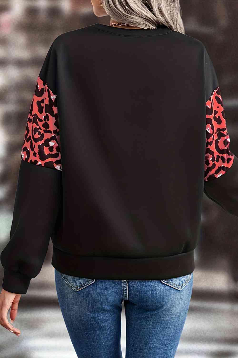 Leopard Dropped Shoulder Sweatshirt - Premium Sweatshirt -  Follower Of Faith Apparel Leopard, Leopard print, Leopard print sweatshirt, Leopard sweatshirts, M@Y, new, new arrival, new arrivals, Ship From Overseas Shop our Christian T-Shirts & Apparel