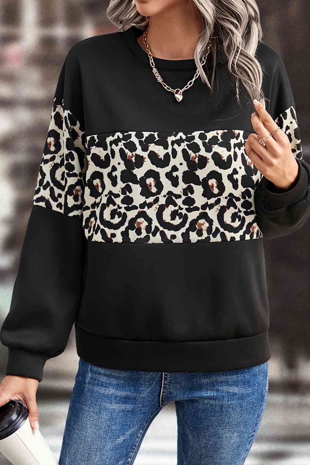 Leopard Dropped Shoulder Sweatshirt - Premium Sweatshirt -  Follower Of Faith Apparel Leopard, Leopard print, Leopard print sweatshirt, Leopard sweatshirts, M@Y, new, new arrival, new arrivals, Ship From Overseas Shop our Christian T-Shirts & Apparel