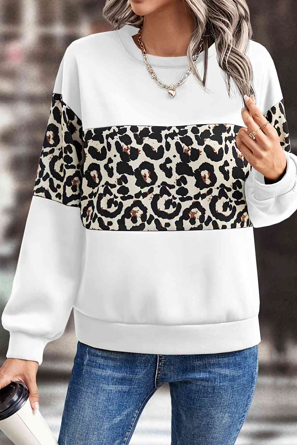 Leopard Dropped Shoulder Sweatshirt - Premium Sweatshirt -  Follower Of Faith Apparel Leopard, Leopard print, Leopard print sweatshirt, Leopard sweatshirts, M@Y, new, new arrival, new arrivals, Ship From Overseas Shop our Christian T-Shirts & Apparel