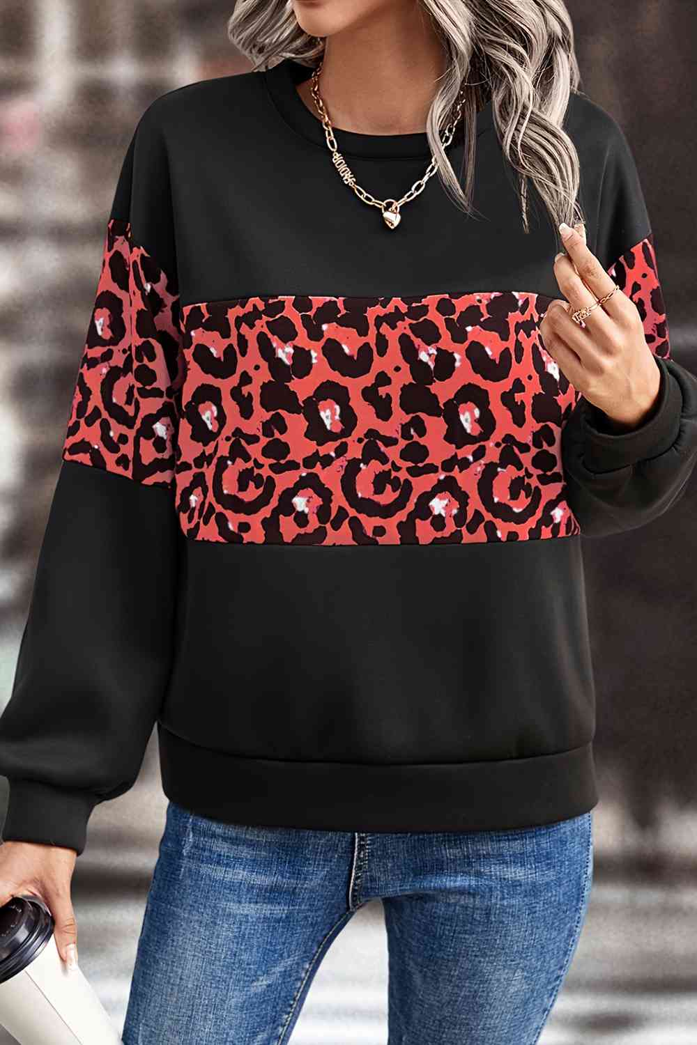 Leopard Dropped Shoulder Sweatshirt - Premium Sweatshirt -  Follower Of Faith Apparel Leopard, Leopard print, Leopard print sweatshirt, Leopard sweatshirts, M@Y, new, new arrival, new arrivals, Ship From Overseas Shop our Christian T-Shirts & Apparel