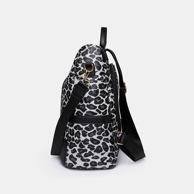 Leopard PU Leather Backpack Bag - Premium Backpack bag -  Follower Of Faith Apparel Backpack, Backpack bag, Backpack purse, Handbag, Leopard, Leopard bag, Leopard handbag, Leopard print, Leopard print backpack, Leopard print bag, Medium bag, new arrival, new arrivals, Popular backpack purse, Trending bags, Weekender Bags, Y.P Shop our Christian T-Shirts & Apparel