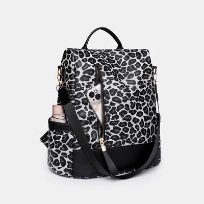 Leopard PU Leather Backpack Bag - Premium Backpack bag -  Follower Of Faith Apparel Backpack, Backpack bag, Backpack purse, Handbag, Leopard, Leopard bag, Leopard handbag, Leopard print, Leopard print backpack, Leopard print bag, Medium bag, new arrival, new arrivals, Popular backpack purse, Trending bags, Weekender Bags, Y.P Shop our Christian T-Shirts & Apparel