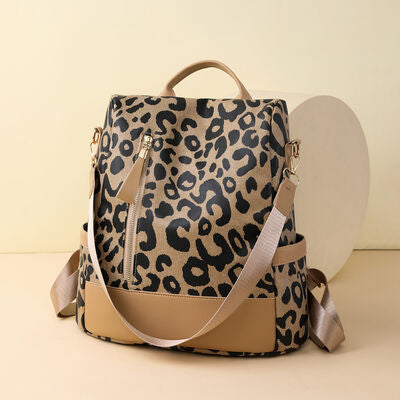 Leopard PU Leather Backpack Bag - Premium Backpack bag -  Follower Of Faith Apparel Backpack, Backpack bag, Backpack purse, Handbag, Leopard, Leopard bag, Leopard handbag, Leopard print, Leopard print backpack, Leopard print bag, Medium bag, new arrival, new arrivals, Popular backpack purse, Trending bags, Weekender Bags, Y.P Shop our Christian T-Shirts & Apparel