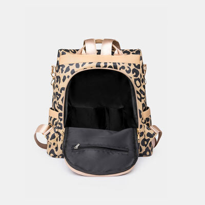 Leopard PU Leather Backpack Bag - Premium Backpack bag -  Follower Of Faith Apparel Backpack, Backpack bag, Backpack purse, Handbag, Leopard, Leopard bag, Leopard handbag, Leopard print, Leopard print backpack, Leopard print bag, Medium bag, new arrival, new arrivals, Popular backpack purse, Trending bags, Weekender Bags, Y.P Shop our Christian T-Shirts & Apparel