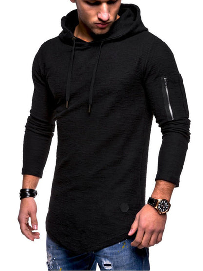 Lightweight Men's Hooded long-sleeve T-shirt - Premium Men's Long Sleeve -  Follower Of Faith Apparel army gree, black, grey, light grey, long sleeve, Men's Clothing, men's faith apparel, men's faith clothing, Men's hooded long sleeve tee, mens hooded tee, Sports grey, White, zipper sleeve Shop our Christian T-Shirts & Apparel