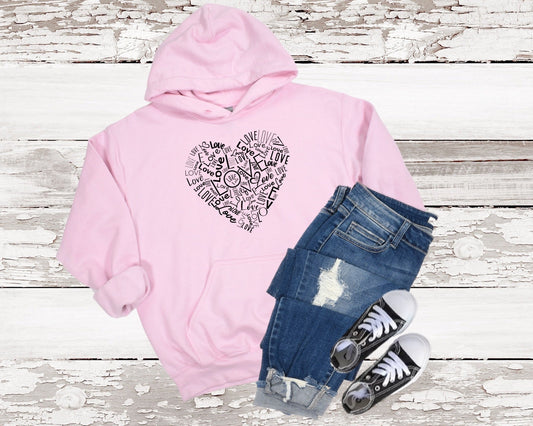 Love Heart Girl’s Youth Hoodie - Premium Kids clothes -  Follower Of Faith ApparelBack-to-School, Christian apparel for girls, DTG, Girls apparel, girls christian clothing, girls hoodie, girls winter wear, Hoodies, Kids' Clothing, love Heart hoodies for girls, Love hoodie, new, Regular fit, Sweatshirts, youth, Youth hoodie Shop our Christian T-Shirts & Apparel