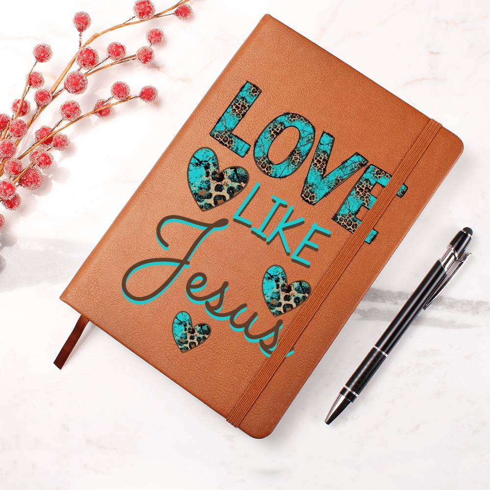 Love Like Jesus Leather Journal - Premium Christian Journal -  Follower Of Faith ApparelChristian Leather Journal, L10103, Love like Jesus journal Shop our Christian T-Shirts & Apparel