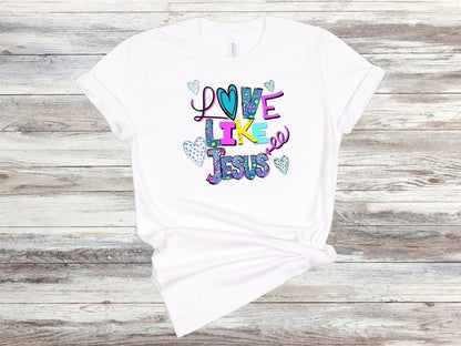 Love Like Jesus Youth Short Sleeve Tee - Premium Kids clothes -  Follower Of Faith ApparelBack-to-School, Christian apparel for youth kids, Christian t shirts for kids, Christian t shirts for youth, colorful youth fun Christian tee, Cotton, Jesus youth t shirts, Kids, Kids' Clothing, popular youth Christian t shirts, Regular fit, T-shirts, youth, youth love like Jesus t shirt, Youth tee Shop our Christian T-Shirts & Apparel