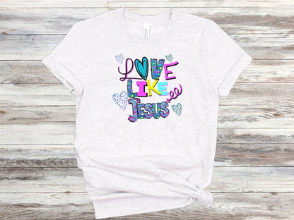 Love Like Jesus Youth Short Sleeve Tee - Premium Kids clothes -  Follower Of Faith ApparelBack-to-School, Christian apparel for youth kids, Christian t shirts for kids, Christian t shirts for youth, colorful youth fun Christian tee, Cotton, Jesus youth t shirts, Kids, Kids' Clothing, popular youth Christian t shirts, Regular fit, T-shirts, youth, youth love like Jesus t shirt, Youth tee Shop our Christian T-Shirts & Apparel