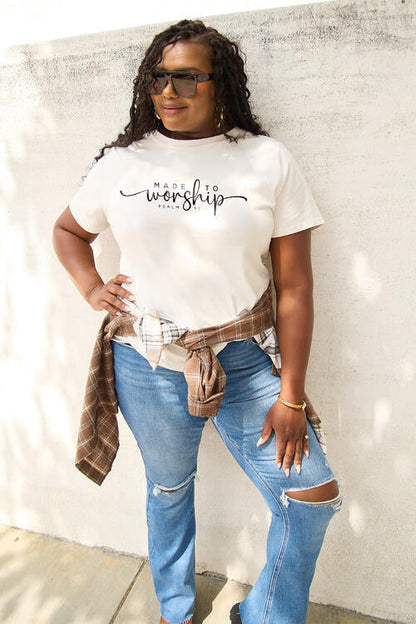 MADE TO WORSHIP Short Sleeve T-Shirt - Follower Of Faith Apparel