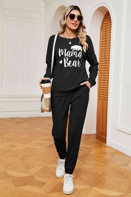 MAMA BEAR Sweatshirt and Sweatpants Set (several colors) - Premium Ladies sets -  Follower Of Faith Apparel ladies set, Ladies sets, Ladies top and bottom set, Mama bear outfit, Mom clothing, Mom sweatsuit, Momma bear, new arrival, new arrivals, Ship From Overseas, Top and bottom., Womens active wear, Womens sets, X&D Shop our Christian T-Shirts & Apparel