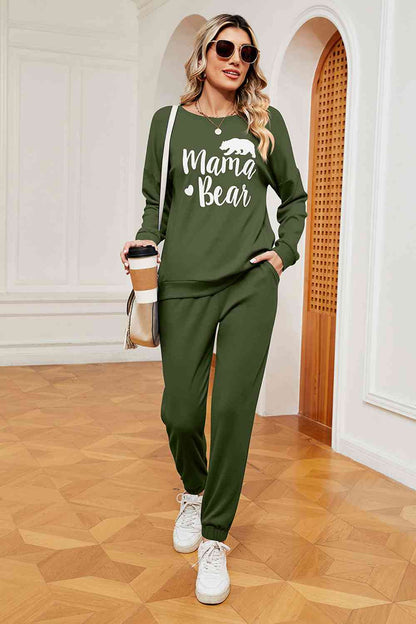 MAMA BEAR Sweatshirt and Sweatpants Set (several colors) - Premium Ladies sets -  Follower Of Faith Apparel ladies set, Ladies sets, Ladies top and bottom set, Mama bear outfit, Mom clothing, Mom sweatsuit, Momma bear, new arrival, new arrivals, Ship From Overseas, Top and bottom., Womens active wear, Womens sets, X&D Shop our Christian T-Shirts & Apparel